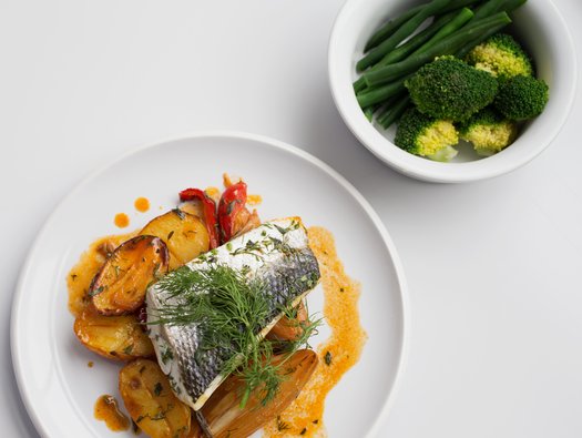 Nathan Outlaw's baked sea bass