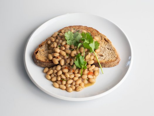 Indian spiced beans on toast