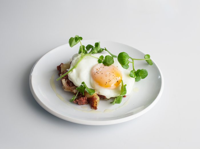 Corned beef, egg and watercress hash Kidney Care UK