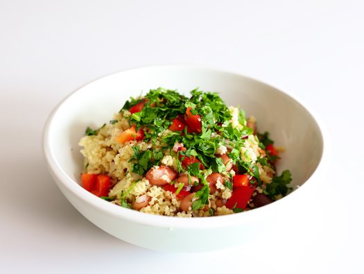 Bean and couscous salad