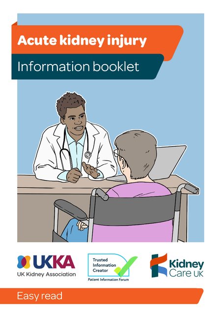Easy read - Acute Kidney Injury (AKI) Patient Information leaflet front cover
