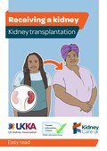 Easy read - Receiving a kidney Patient information leaflet front cover