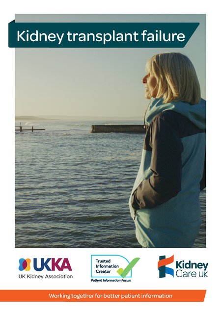Kidney transplant failure patient information leaflet front cover