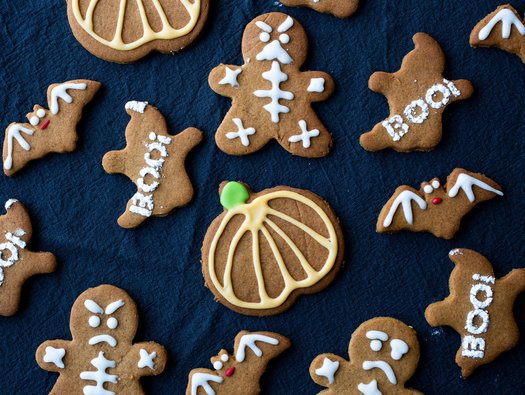 Halloween gingerbread cookies