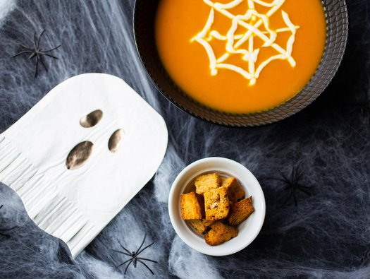 Pumpkin and rosemary soup