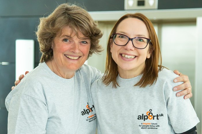Susie Gear and Hannah Russell from the charity Alport UK