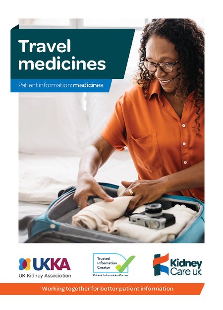 Travel medicines - Kidney Care UK
