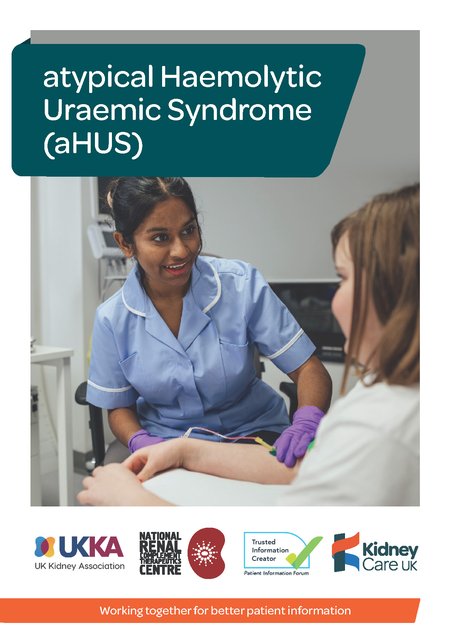 aHUS Patient Information leaflet front cover