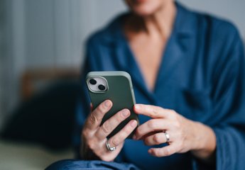 Person looking at phone